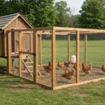 How Much Space Do Chickens Need? Coop Size for 2-30 hens 3 chicken coop and run having hens