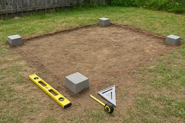 layout of chicken coop foundation