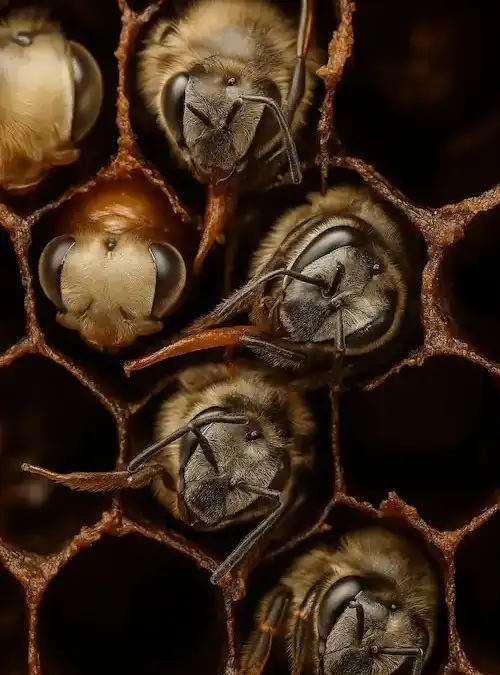 bees reaching to adult stage