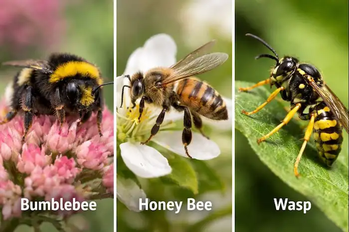 Do Bumble Bees Sting? Facts, Symptoms, and Safety Tips 5 comparison of bumblebee vs honey bee and wasp